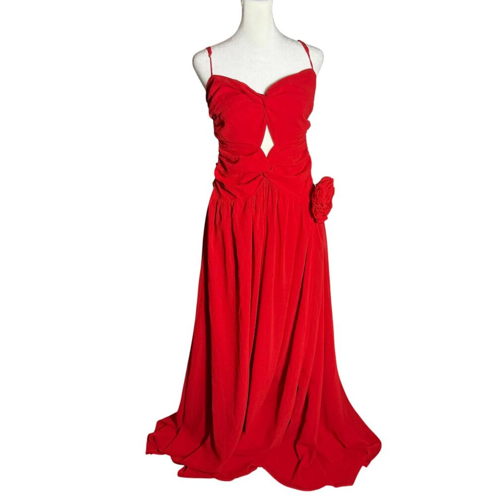 RNWY Red Runaway the Label Danika Slit Red Maxi Dress – NWT - Size 6